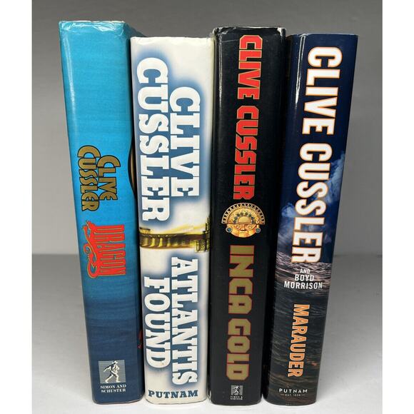 Lot of 4 CLIVE CUSSLER Hardcover Books from the #1 NY Times Author 3 Used 1 New - Picture 2 of 8